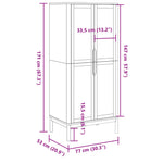 Garderobe Floro Voksbrun 77X53X171 Cm Heltre Furu