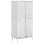 Garderobe Floro Hvit 77X53X171 Cm Heltre Furu