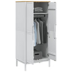 Garderobe Floro Hvit 77X53X171 Cm Heltre Furu