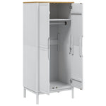 Garderobe Floro Hvit 77X53X171 Cm Heltre Furu