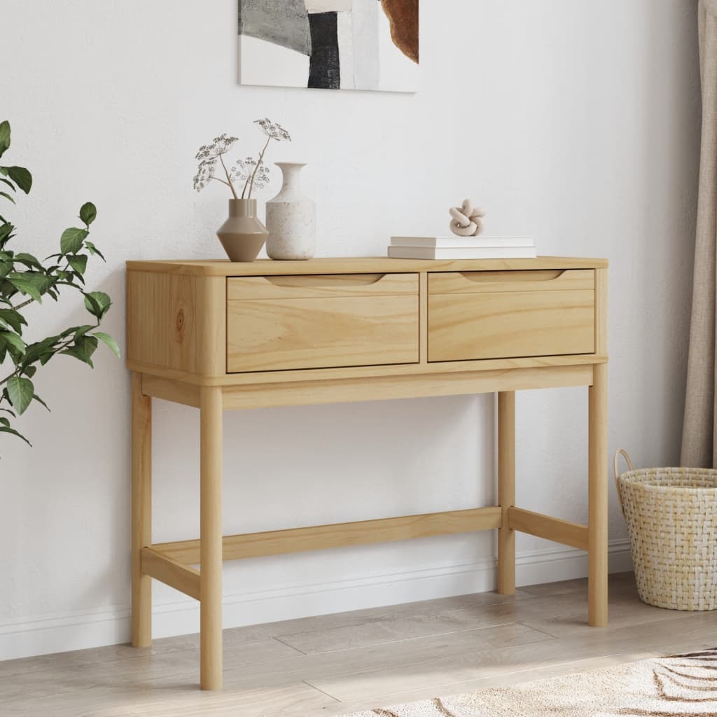 Konsollbord Floro Brun 89,5X36,5X73 Cm Heltre Furu