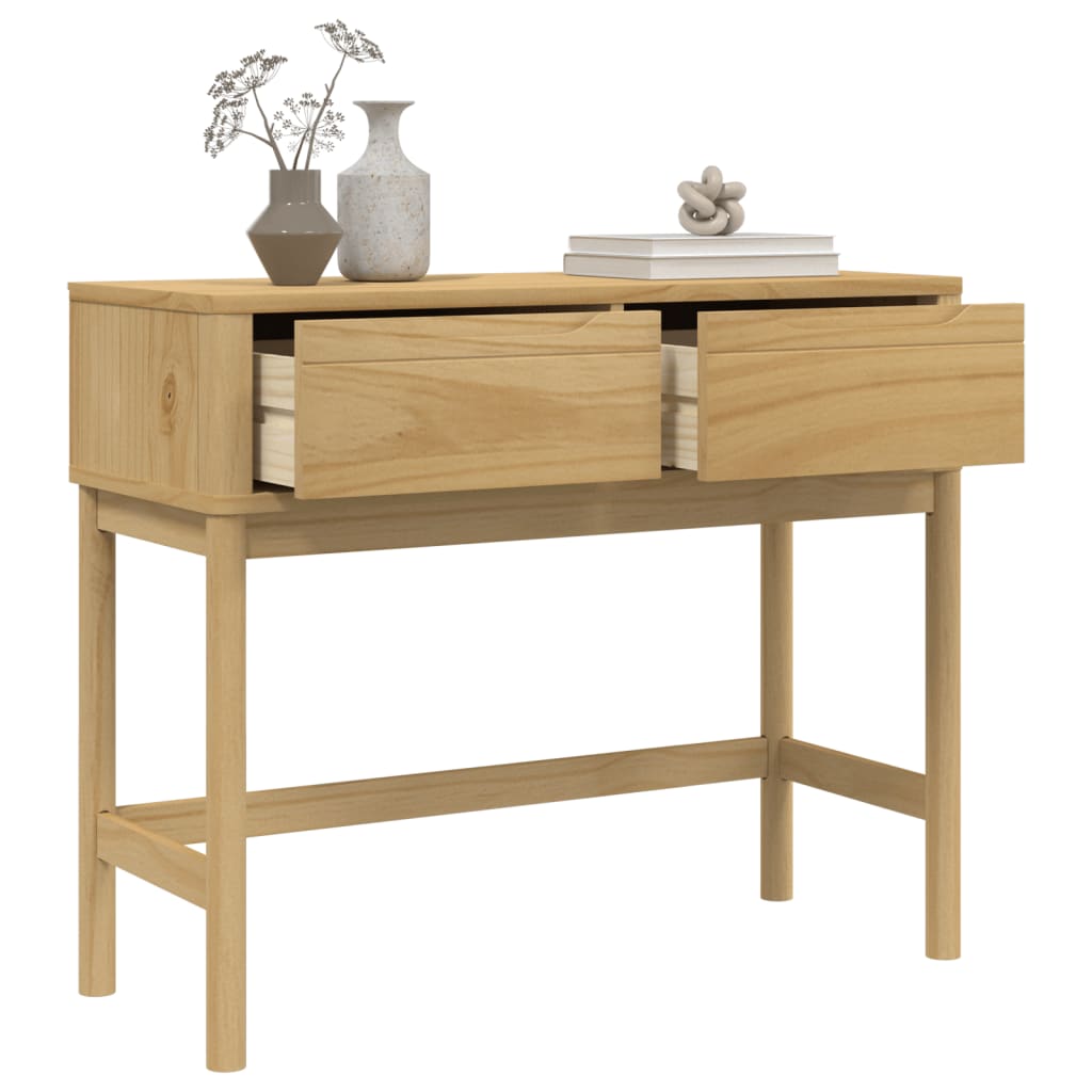 Konsollbord Floro Brun 89,5X36,5X73 Cm Heltre Furu