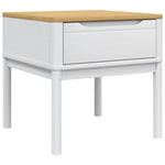 Lampebord Floro Hvit 55X55X54 Cm Heltre Furu