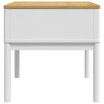 Lampebord Floro Hvit 55X55X54 Cm Heltre Furu