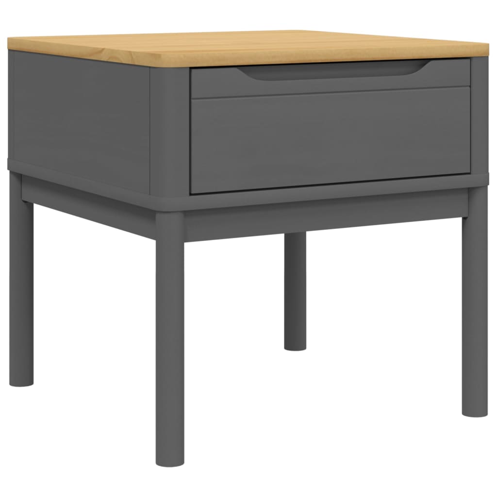 Lampebord Floro Grå 55X55X54 Cm Heltre Furu