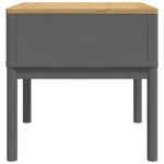 Lampebord Floro Grå 55X55X54 Cm Heltre Furu