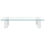 Skjermstativ Hvit 40X35X8 Cm Herdet Glass Og Metall