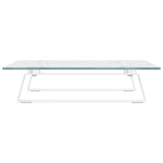 Skjermstativ Hvit 40X35X8 Cm Herdet Glass Og Metall