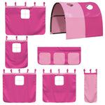Gardiner For Køyeseng Med Tunnel Rosa Polyester