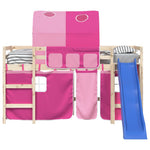 Gardiner For Køyeseng Med Tunnel Rosa Polyester