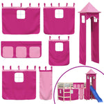 Gardiner For Køyeseng Med Tårn Rosa Polyester