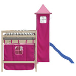 Gardiner For Køyeseng Med Tårn Rosa Polyester