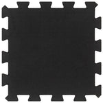 Gulvfliser I Gummi 16 Stk Svart 16 Mm 30X30 Cm
