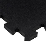 Gulvfliser I Gummi 16 Stk Svart 16 Mm 30X30 Cm