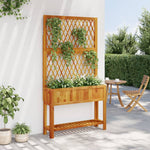 Plantekasse Med Espalier Og Hylle 100X32X185 Cm Heltre Akasie