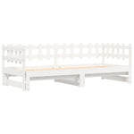 Uttrekkbar Dagseng Hvit 2X(90X190) Cm Heltre Furu
