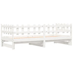 Uttrekkbar Dagseng Hvit 2X(90X190) Cm Heltre Furu