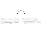 Uttrekkbar Dagseng Hvit 2X(90X190) Cm Heltre Furu