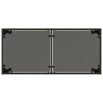 Hagebord Med Glassplate Svart 115X54X74 Cm Polyrotting
