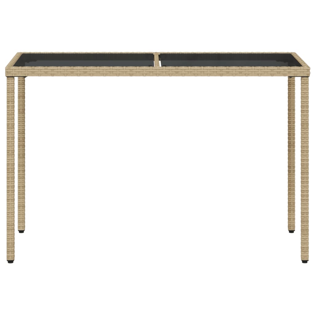 Hagebord Med Glassplate Beige 115X54X74 Cm Polyrotting