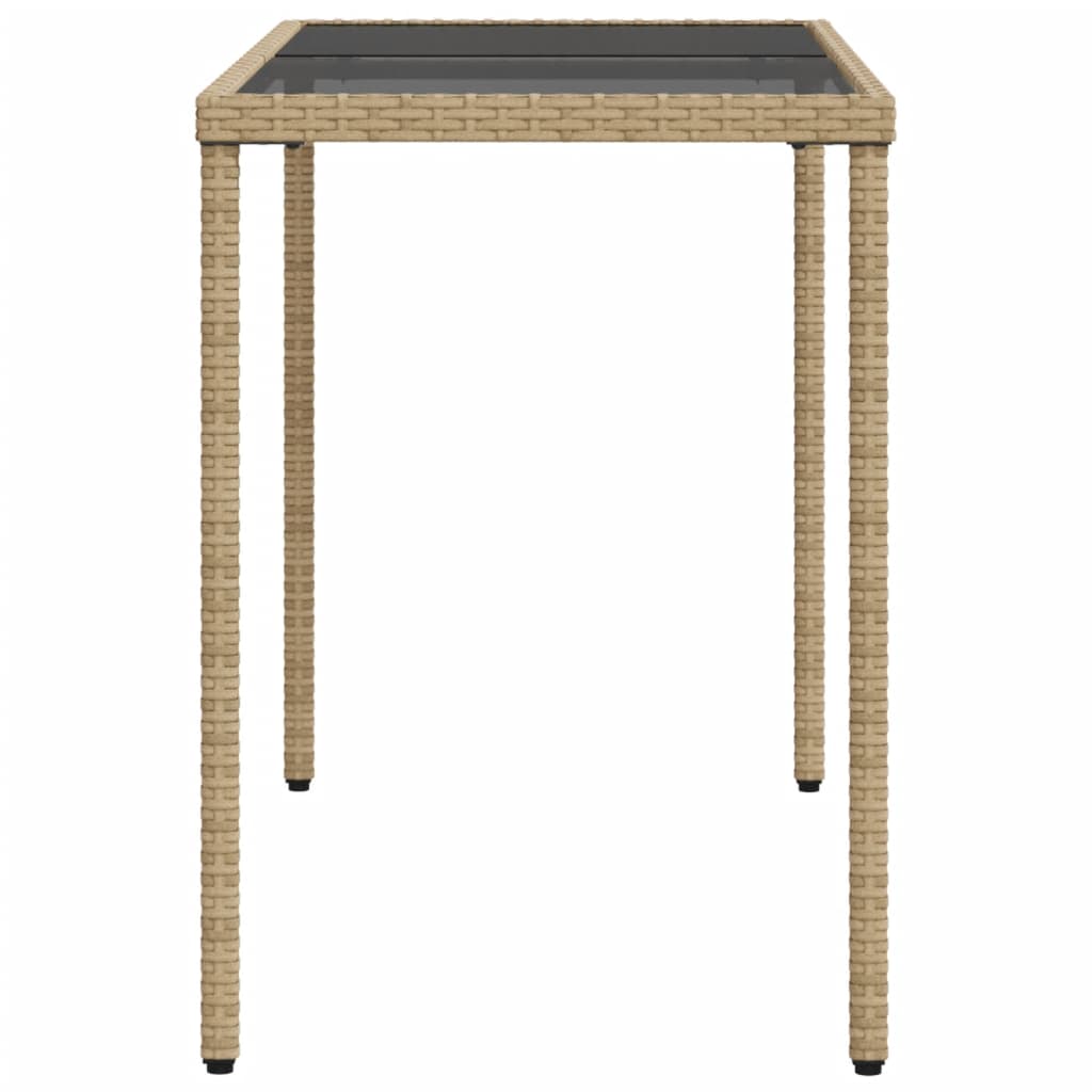 Hagebord Med Glassplate Beige 115X54X74 Cm Polyrotting