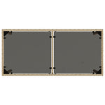 Hagebord Med Glassplate Beige 115X54X74 Cm Polyrotting