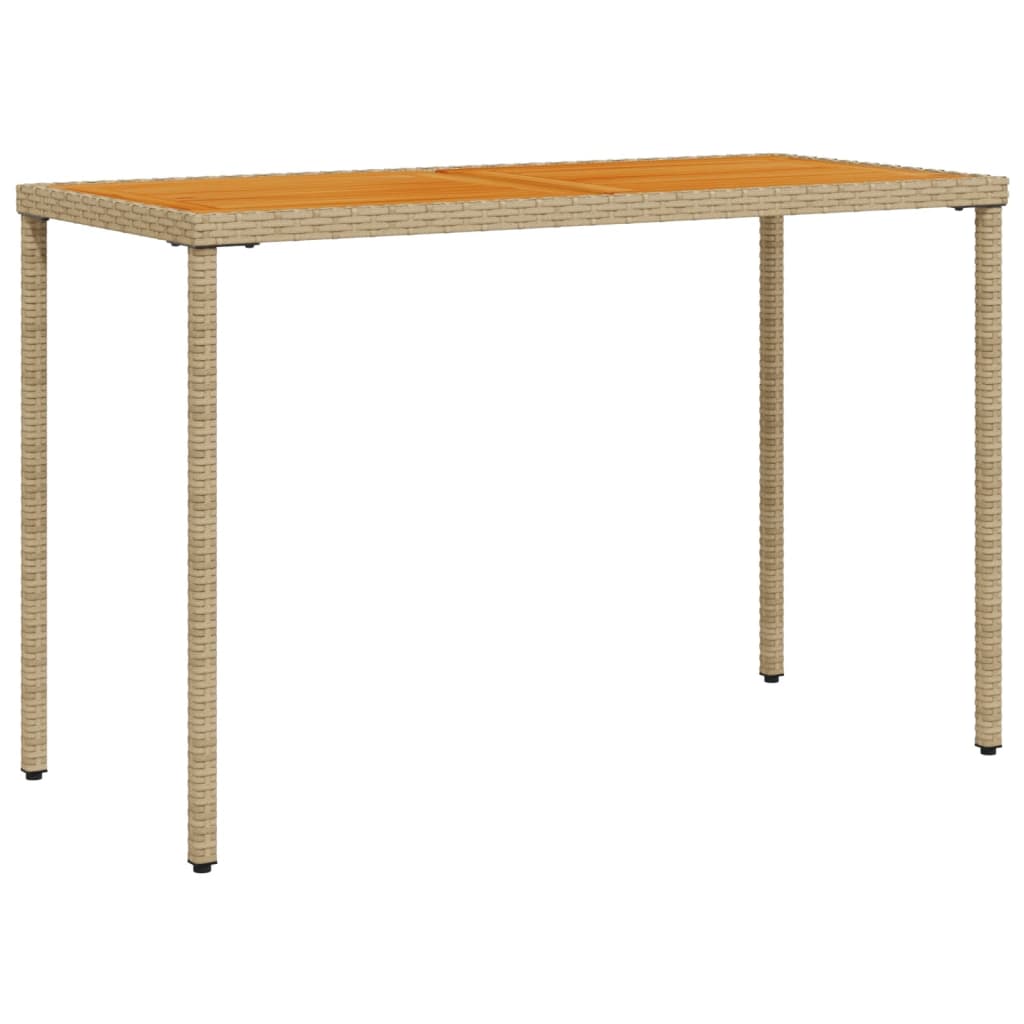 Hagebord Med Topp I Akasietre Beige 115X54X74 Cm Polyrotting