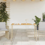 Hagebord Med Topp I Akasietre Beige 115X54X74 Cm Polyrotting