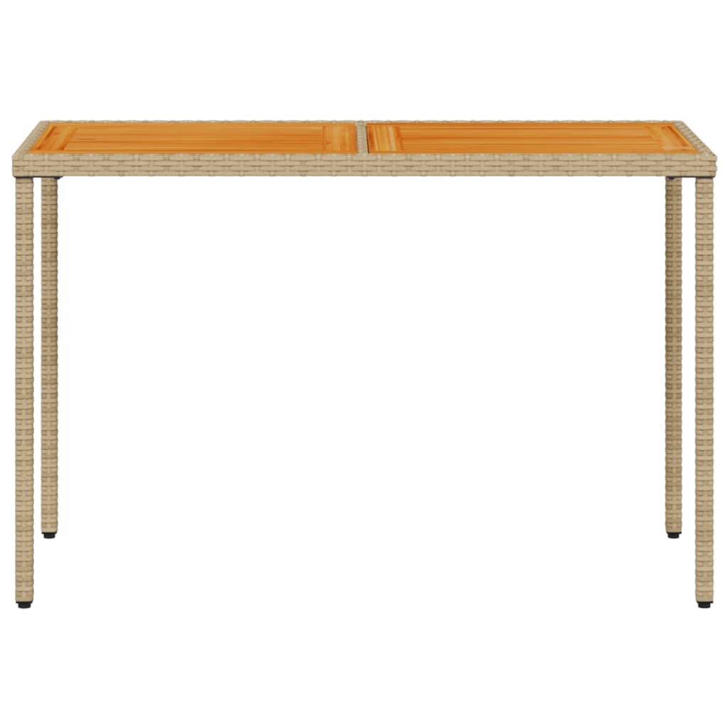 Hagebord Med Topp I Akasietre Beige 115X54X74 Cm Polyrotting