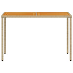 Hagebord Med Topp I Akasietre Beige 115X54X74 Cm Polyrotting