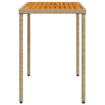 Hagebord Med Topp I Akasietre Beige 115X54X74 Cm Polyrotting