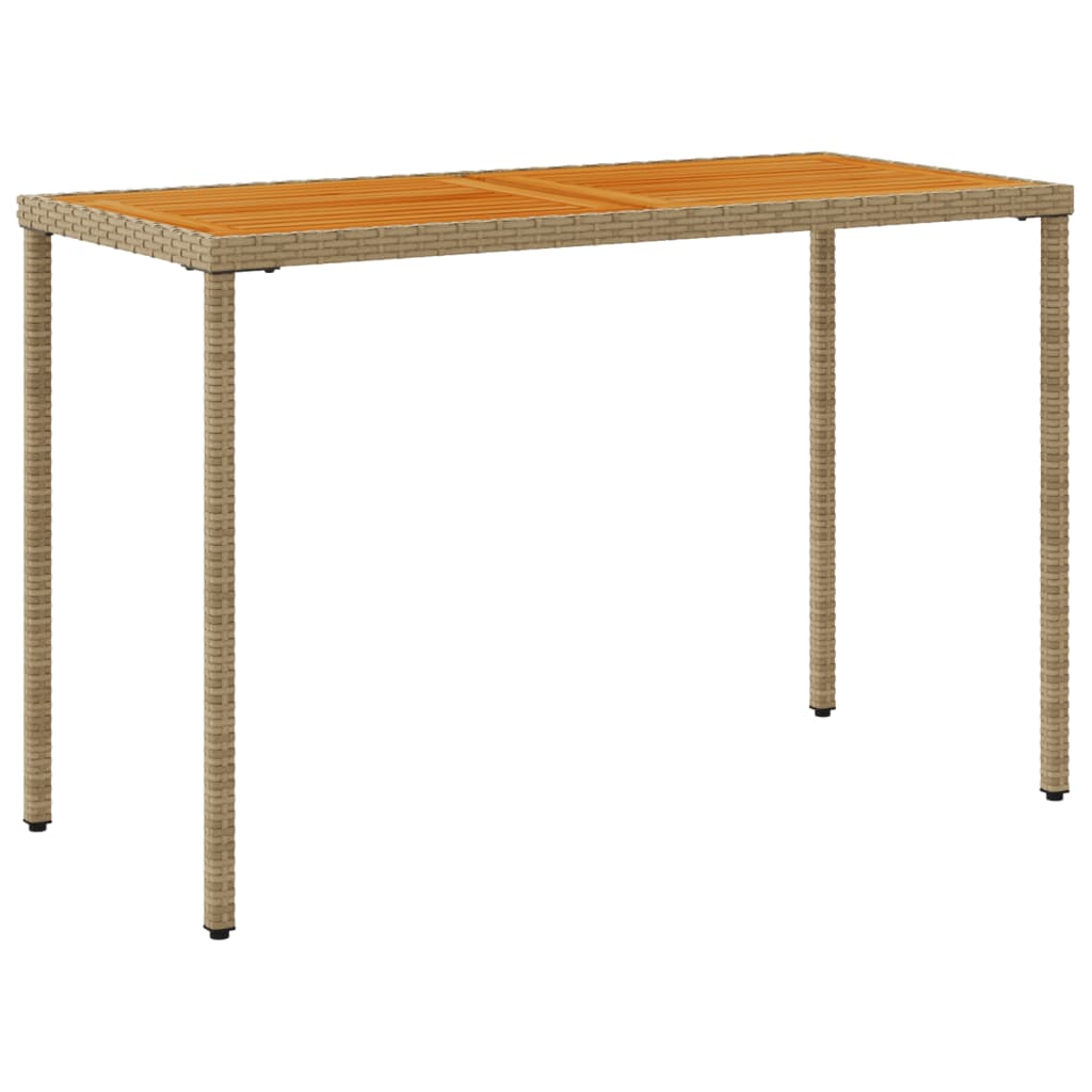Hagebord Med Topp I Akasietre Beige 115X54X74 Cm Polyrotting