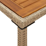 Hagebord Med Topp I Akasietre Beige 115X54X74 Cm Polyrotting