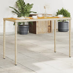 Hagebord Med Topp I Akasietre Beige 115X54X74 Cm Polyrotting