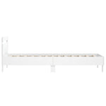 Sengeramme Med Hodegavl Hvit 100X200 Cm Konstruert Tre