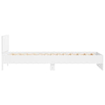Sengeramme Med Hodegavl Hvit 100X200 Cm Konstruert Tre