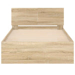Sengeramme Uten Madrass Med Hodegavl Sonoma Eik 100X200 Cm