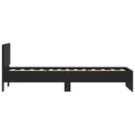 Sengeramme Med Hodegavl Svart 90X200 Cm Konstruert Tre