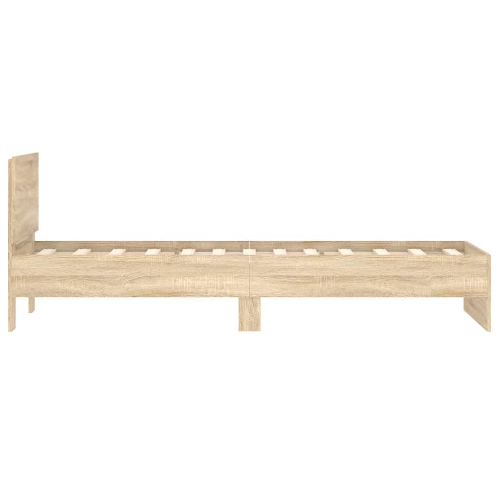 Sengeramme Uten Madrass Med Hodegavl Sonoma Eik 90X200 Cm