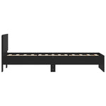 Sengeramme Med Hodegavl Svart 90X190 Cm Konstruert Tre