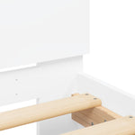 Sengeramme Med Hodegavl Hvit 75X190 Cm Konstruert Tre