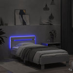 Sengeramme Med Hodegavl Og Led-Lys Hvit 75X190 Cm