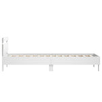 Sengeramme Med Hodegavl Og Led-Lys Hvit 75X190 Cm