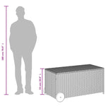 Putekasse Med Hjul Svart 190L Cm Polyrotting