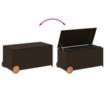 Putekasse Med Hjul Brun 190L Cm Polyrotting