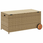 Putekasse Med Hjul Blandet Beige 190L Cm Polyrotting