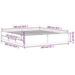 Sengeramme Med Skuffer Hvit 180X200 Cm Konstruert Tre