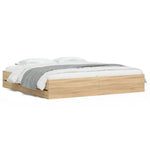 Sengeramme Med Skuffer Sonoma Eik 160X200 Cm Konstruert Tre