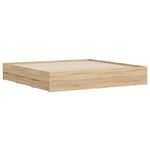Sengeramme Med Skuffer Sonoma Eik 160X200 Cm Konstruert Tre