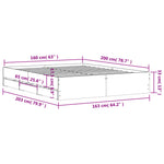 Sengeramme Med Skuffer Sonoma Eik 160X200 Cm Konstruert Tre